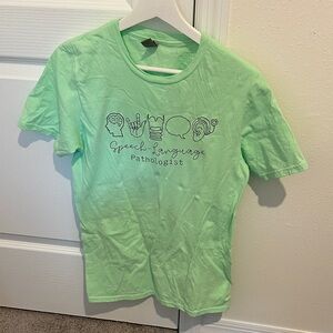 Speech Language Pathologist Gildan Light Green Tee